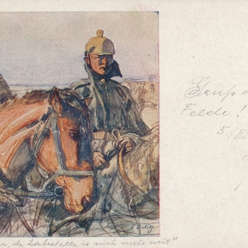 AK Militaria Soldaten mit Pferden Ansichtskarte (18014)