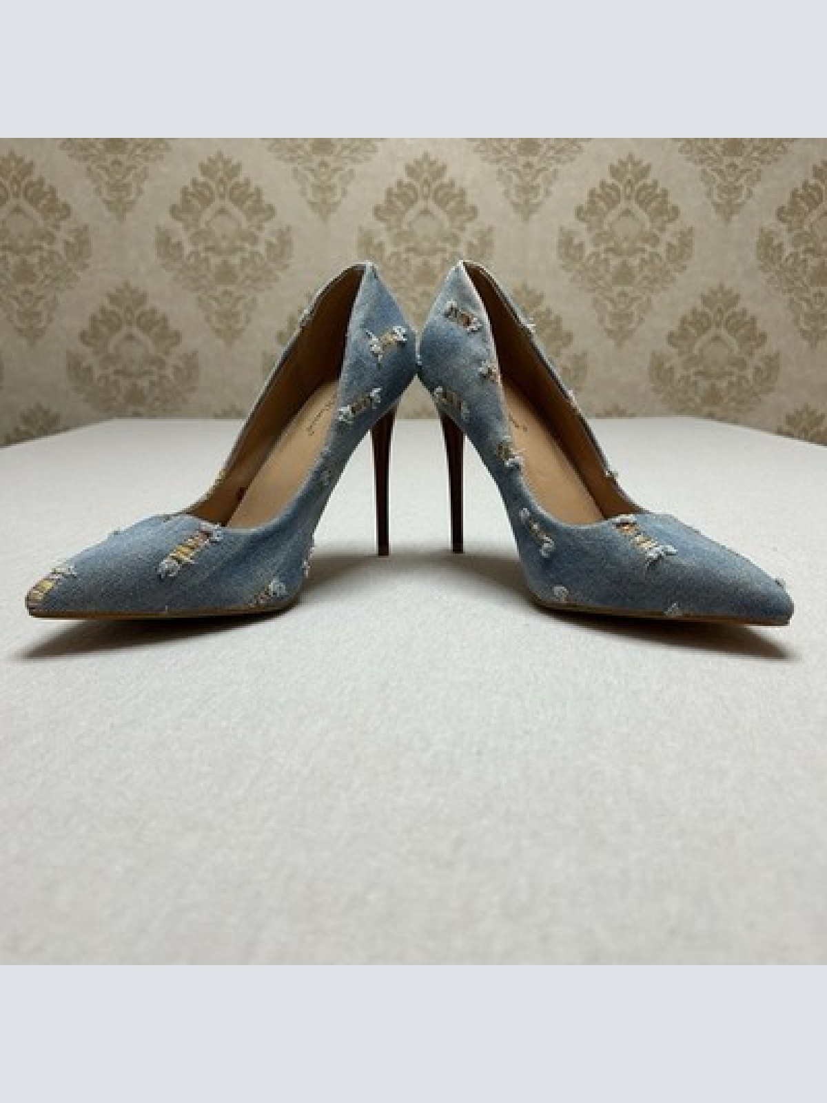 Belle Women Pumps High Heels Stiletto Jeans Style Blau Damen Größe 39 Neuwertig