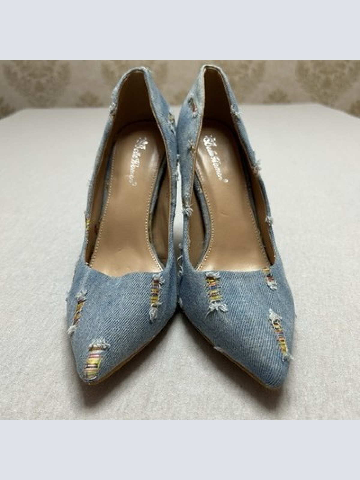 Belle Women Pumps High Heels Stiletto Jeans Style Blau Damen Größe 39 Neuwertig