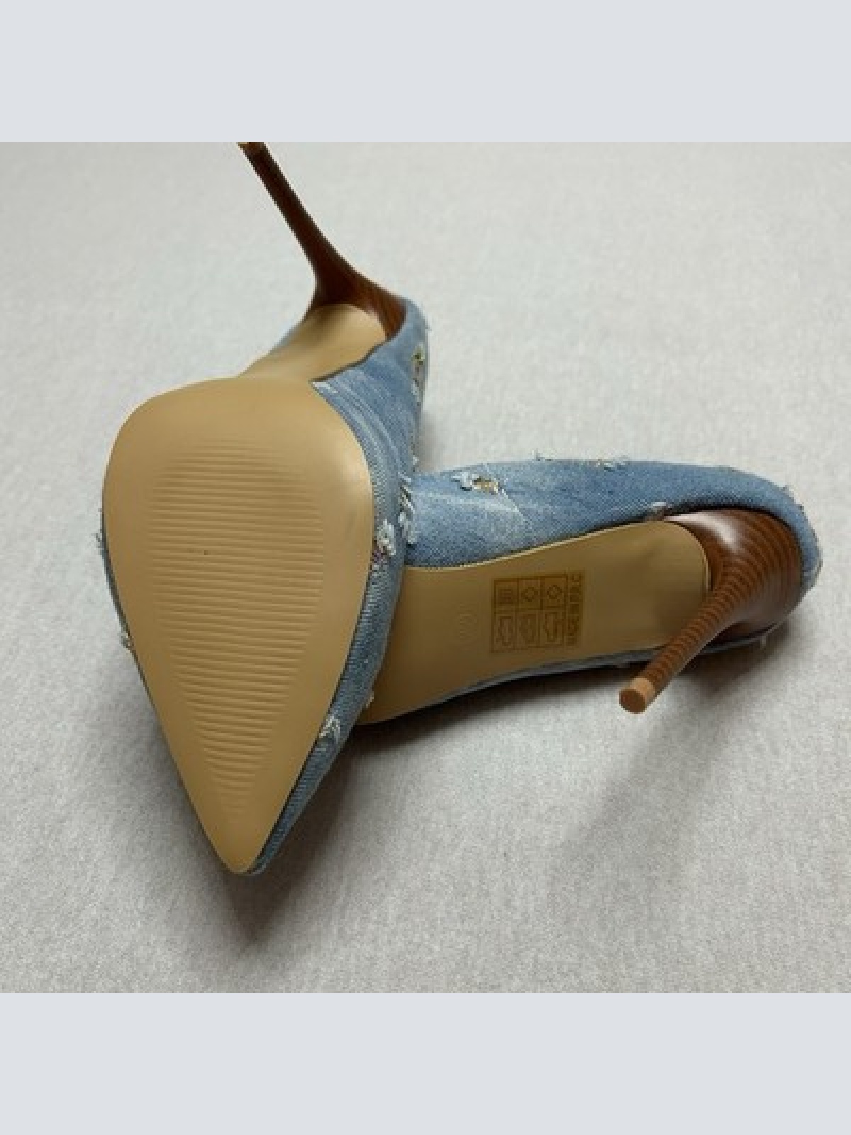 Belle Women Pumps High Heels Stiletto Jeans Style Blau Damen Größe 39 Neuwertig
