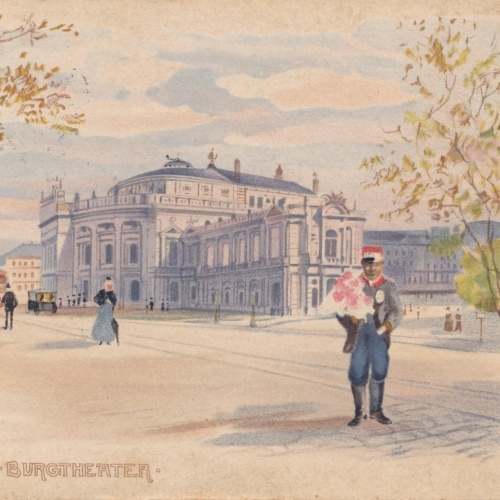 AK aus Wien K.u.K. Hof Burgtheater Ansichtskarte (18047)