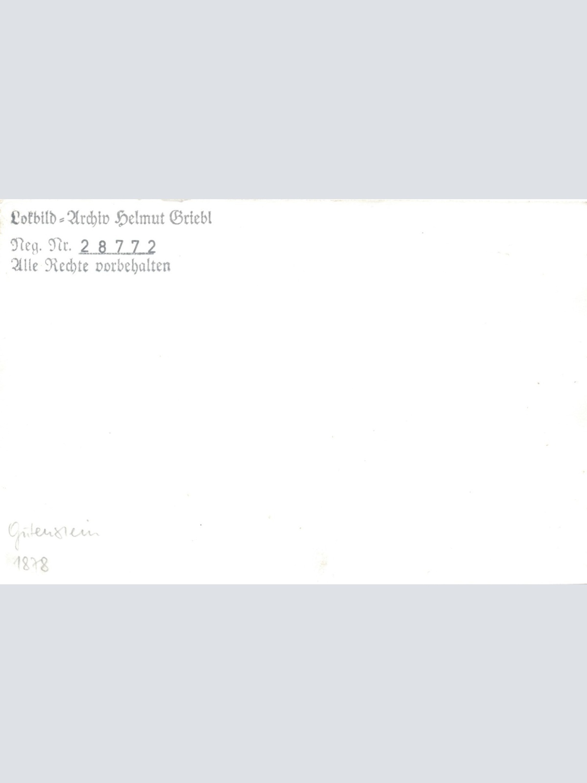 Foto - Karte vom Bahnhof Gutenstein mit Eisenbahn (18157)