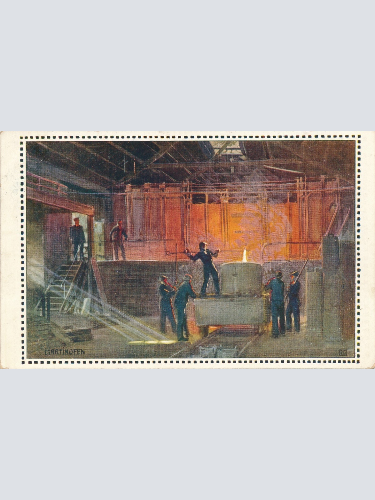 AK Phönix Stahlwerke aus Mürzzuschlag Martinofen Steiermar Ansichtskarte (18071)