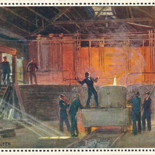 AK Phönix Stahlwerke aus Mürzzuschlag Martinofen Steiermar Ansichtskarte (18071)