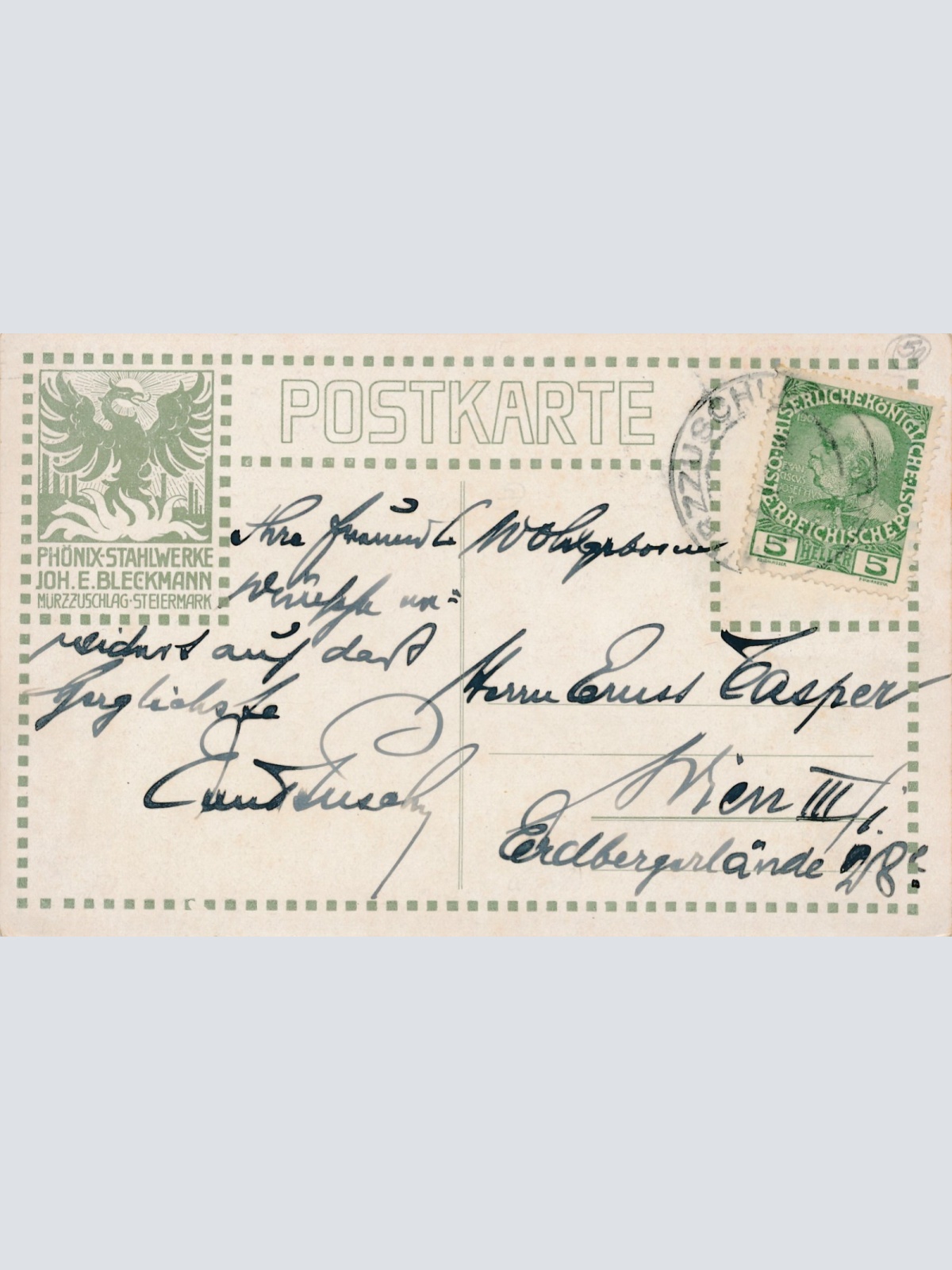 AK Phönix Stahlwerke aus Mürzzuschlag Martinofen Steiermar Ansichtskarte (18071)