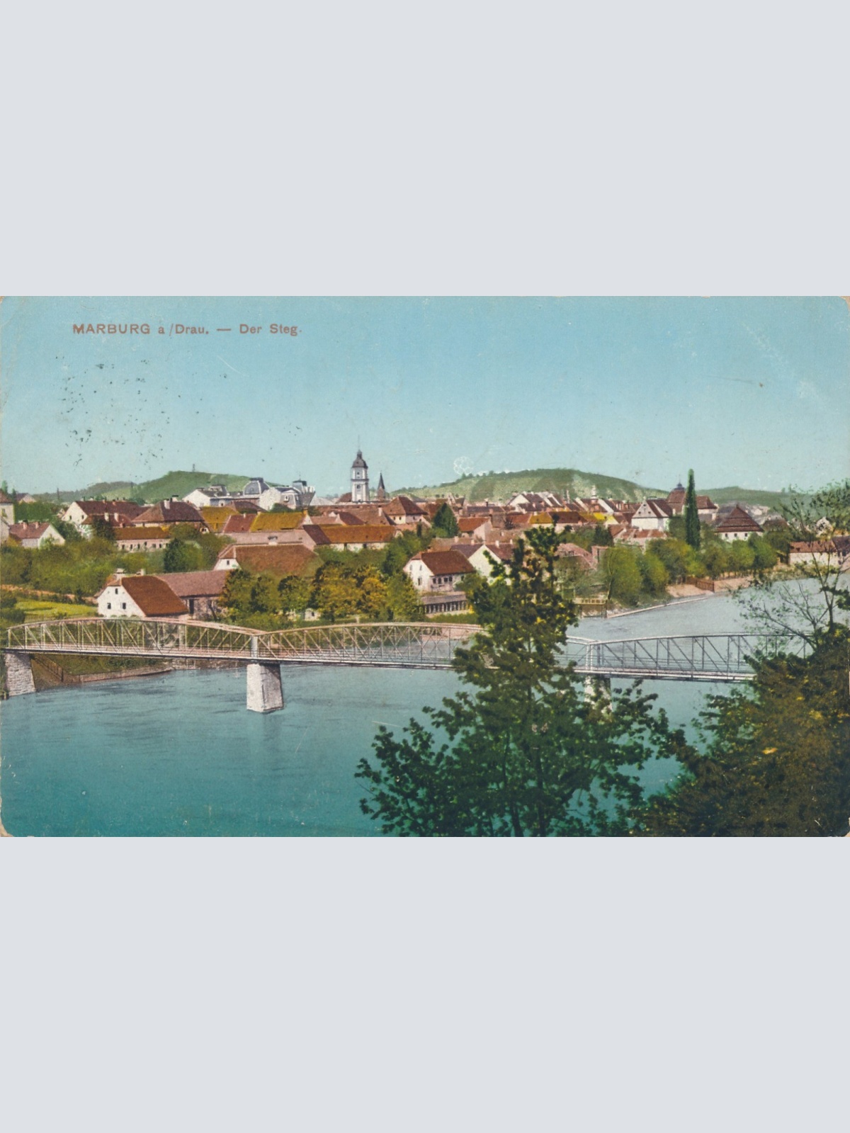 AK aus Marburg a. Drau der Steg Slowenien Ansichtskarte (18077)