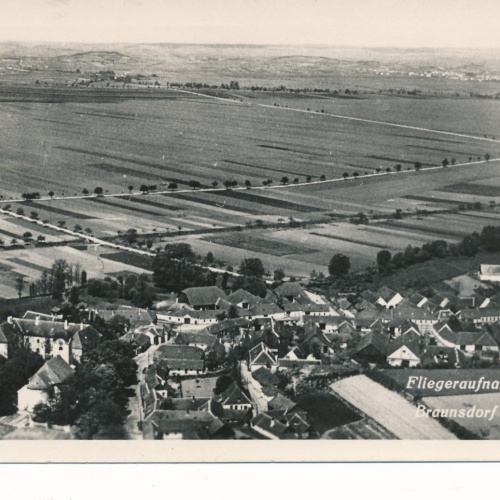 AK Fliegeraufnahme Braunsdorf Niederösterreich Ansichtskarte (18192)