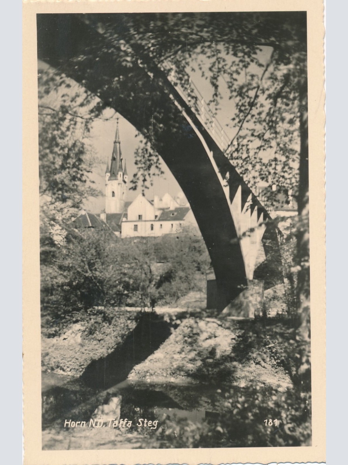 AK aus Horn N.D. Taffa Steg Niederösterreich Ansichtskarte (18200)