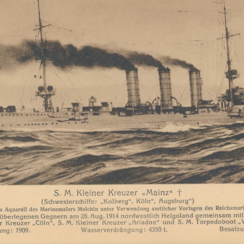 AK S.M. kleiner Kreuzer Mainz Ansichtskarte (18122)