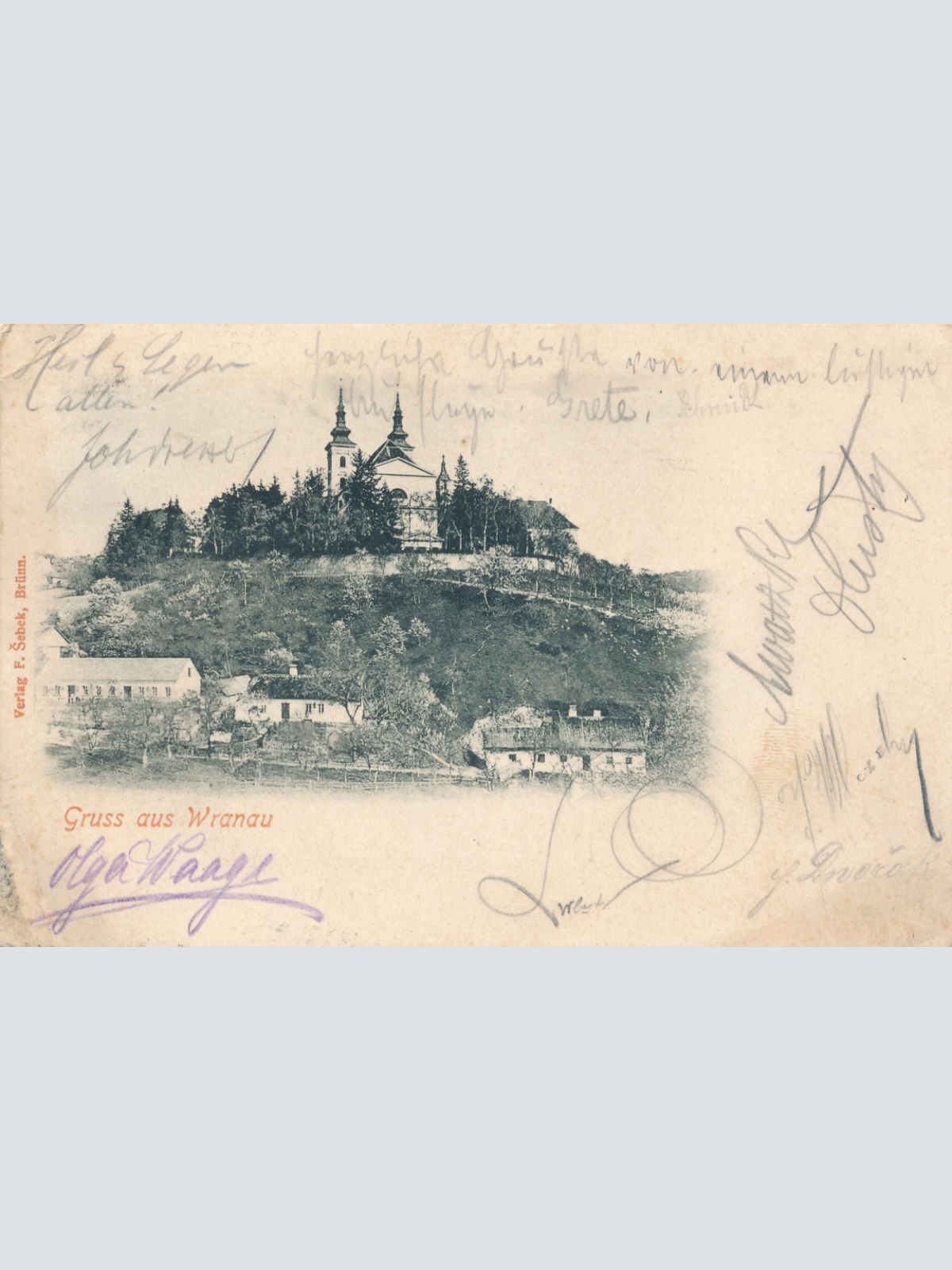 AK gruss aus Wranau Tschechoslowakei Ansichtskarte (18101)