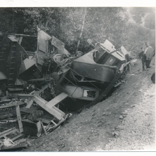 Foto - Karte von einer Verunglückten Eisenbahn (18152)