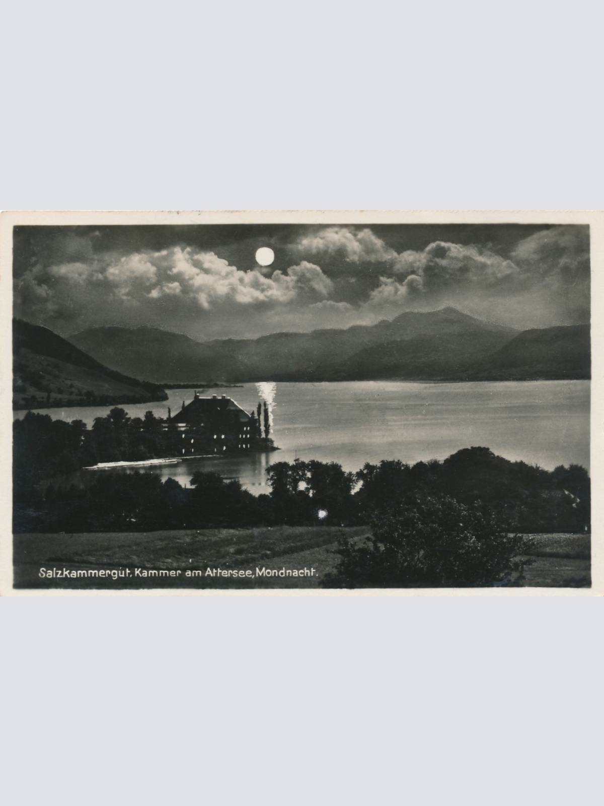 AK aus Kammer am Attersee Mondnacht Oberösterreich Ansichtskarte (18228)