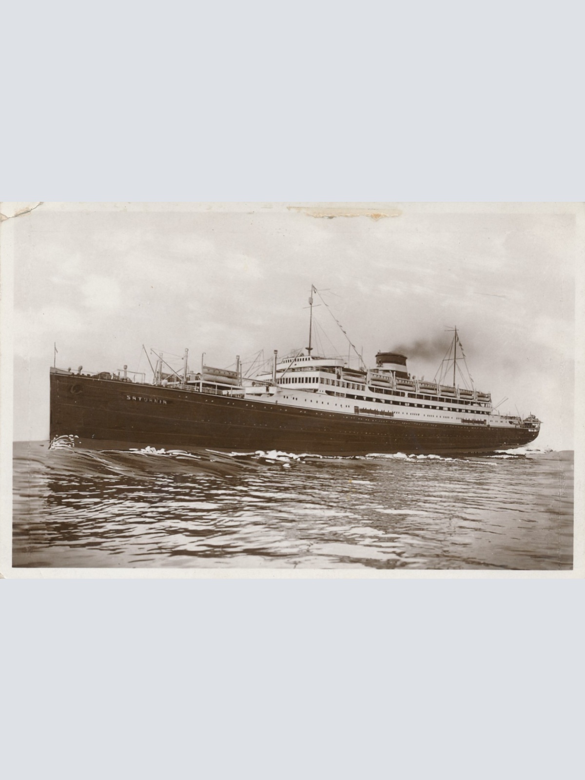 AK vom Dampfer Trieste Motonave Saturnia Ansichtskarte (18167)