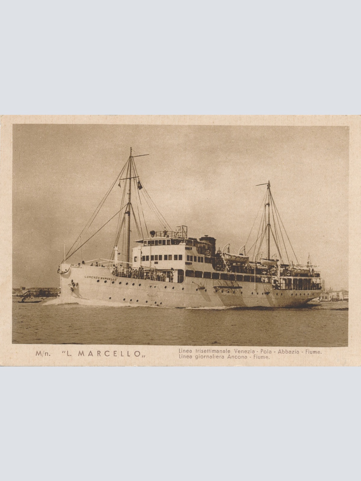 AK vom L. Marcello Dampfer Ansichtskarte (18171)