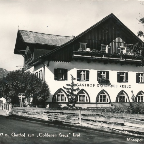 AK aus Tannheim Gasthof zum Goldenen Kreuz Tirol Ansichtskarte (18281)