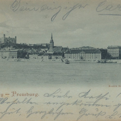 Mondschein - AK aus Pressburg Pozsony Slowakei (18311)