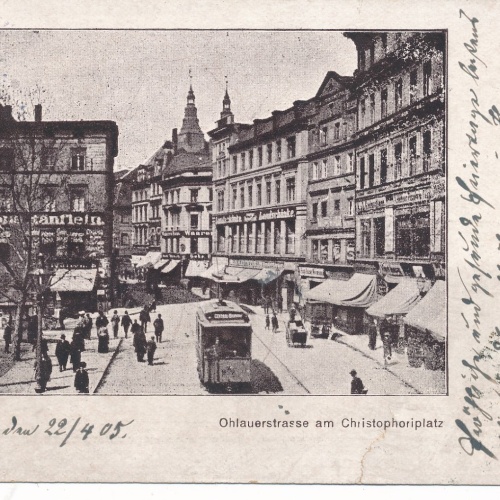 AK aus Breslau Ohlauerstrasse am Christophoriplatz Polen (18313)