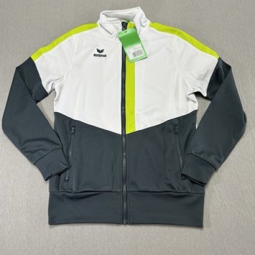 Erima Squad Trainingsjacke NEU Damen Weiß Gelb Größe 34 mit Etikett OVP Kapuze