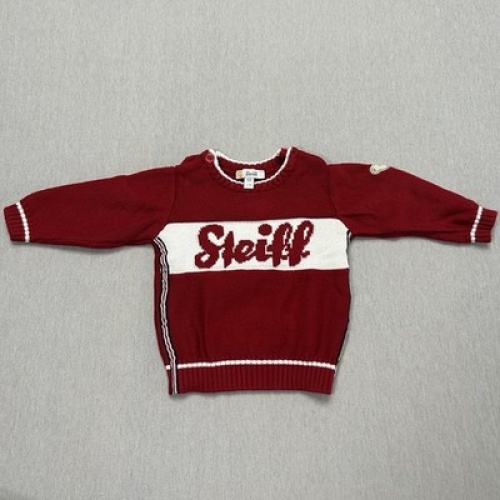 Steiff Pullover Größe 62 2-3M Rot Babykleidung 100% Baumwolle Original