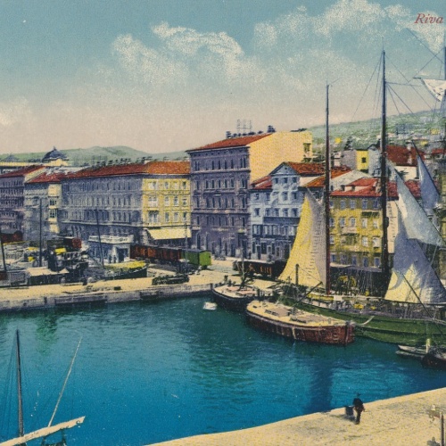 AK aus Fiume Riva Battyany Italien Ansichtskarte (18491)