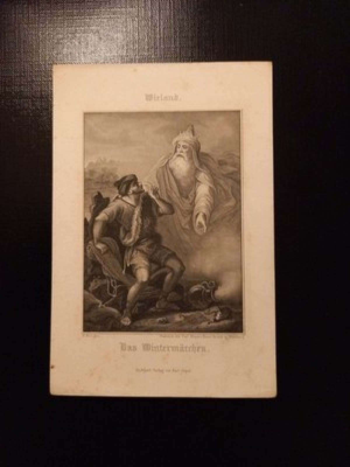 Wieland das Wintermärchen 16.5 x 11.5 Stahlstich AA0074