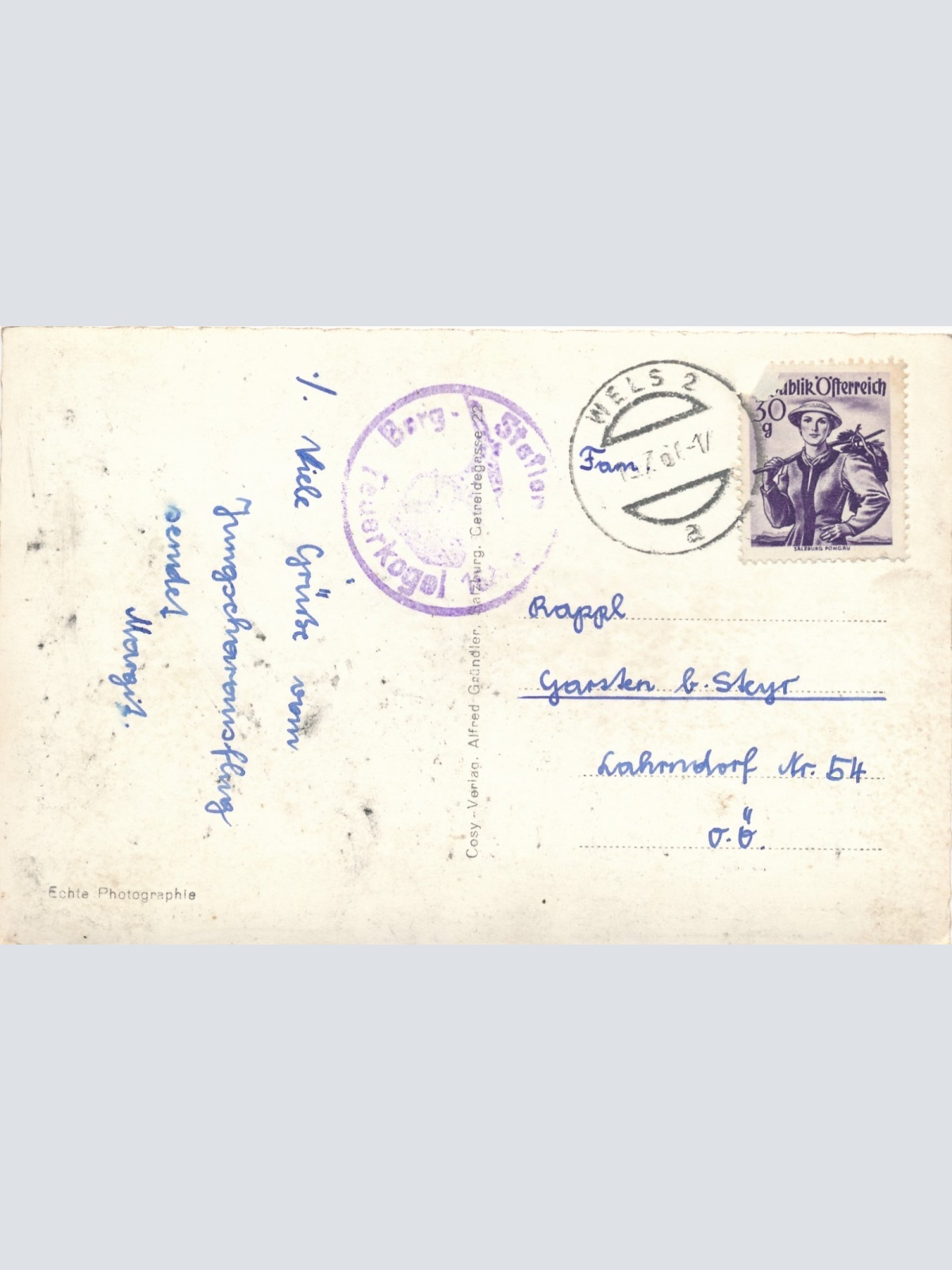 AK vom Feuerkogel mit Hütte Oberösterreich Ansichtskarte (18525)