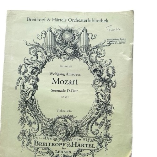 Notenheft Mozart Serenade D-Dur KV 204 Violine solo Mozart, Wolfgang Amadeus: