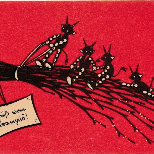 AK gruß vom Krampus - Rute Ansichtskarte (18639)