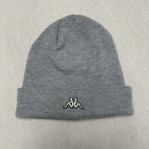 Kappa Strickmütze Beanie Grau Klassisches Design gesticktes Logo Onesize Unisex