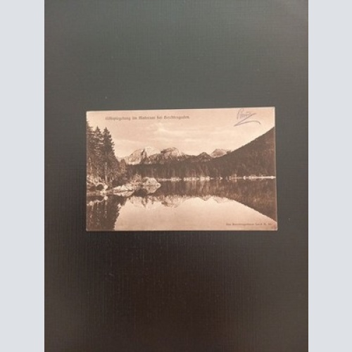 Göllspiegelung Hintersee Bei Berchtesgaden Bayern Gr