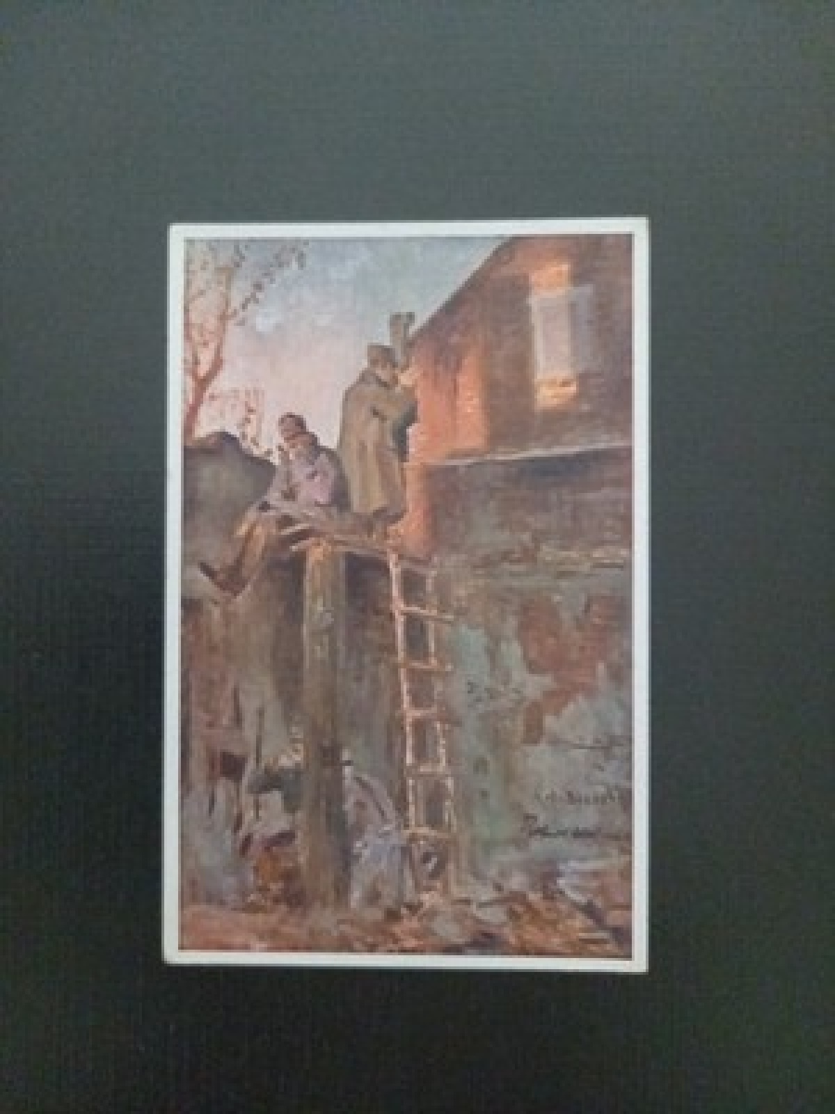 Kriegskarte Zwei Soldaten Gr