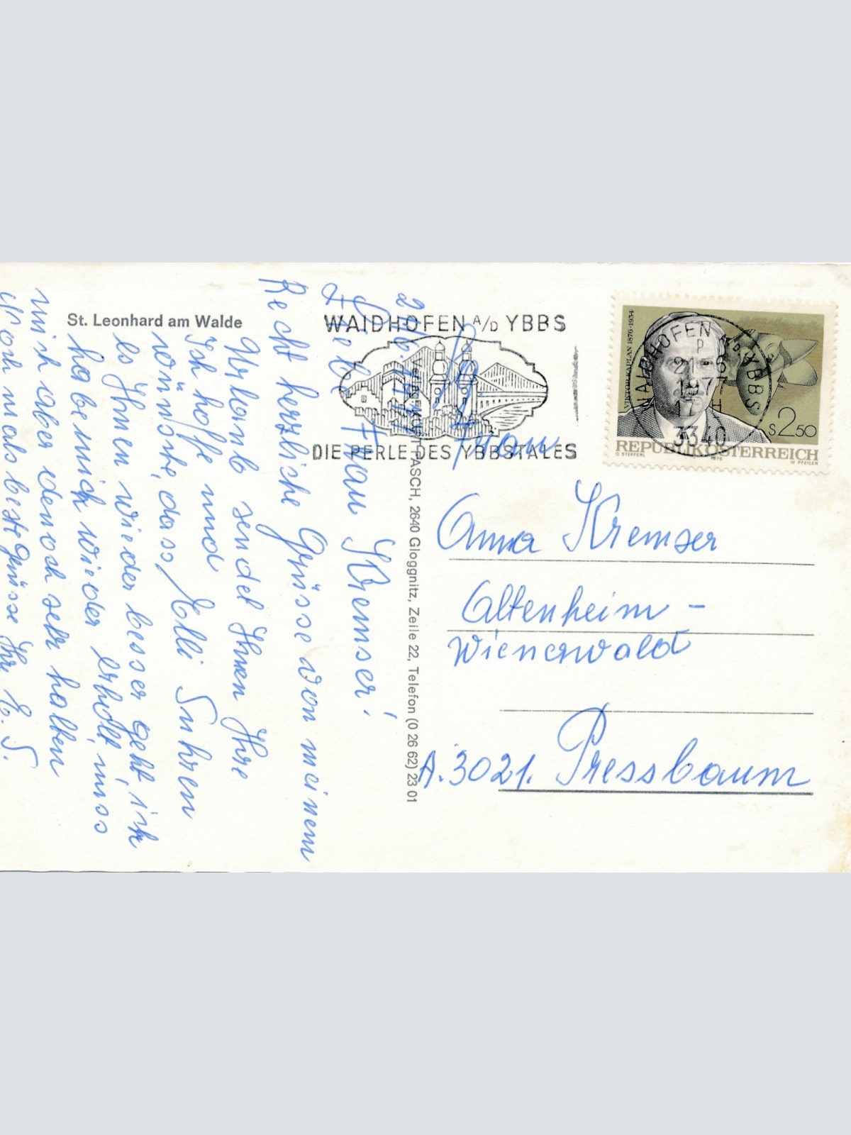 AK aus St. Leonhard am Walde NÖ Ansichtskarte (18666)