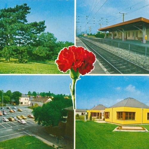 AK aus Strasshof mit Bahnhof NÖ Ansichtskarte (18668)