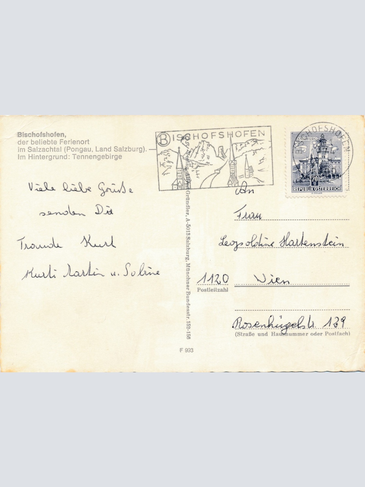 AK aus Bischofshofen Salzburg Ansichtskarte (18683)