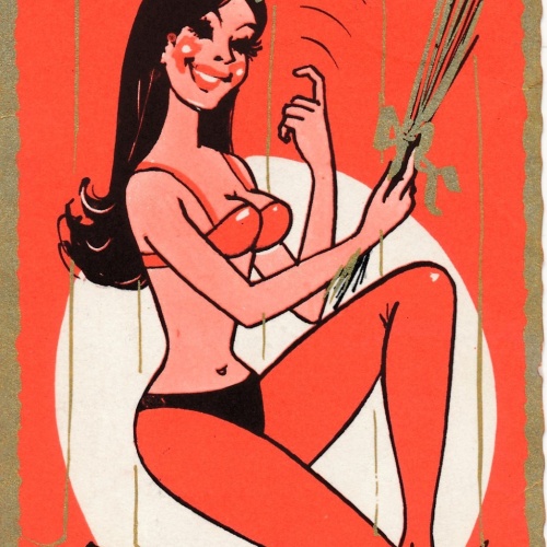 AK gruß vom Krampus - Krampusine Ansichtskarte (18633)