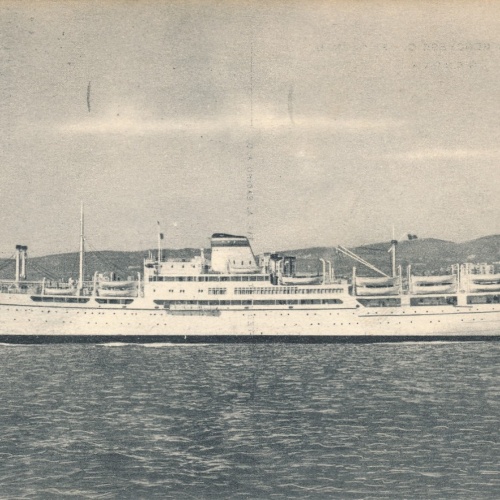 AK Compagnia Genovese di Armamento Genova Dampfschiff Ansichtskarte (18600)