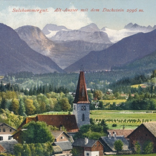 AK aus Alt Aussee mit dem Dachstein Steiermark Ansichtskarte (18726)