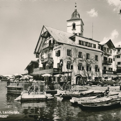 AK aus St. Wolfgang Landeplatz mit Booten Oberösterreich Ansichtskarte (18752)