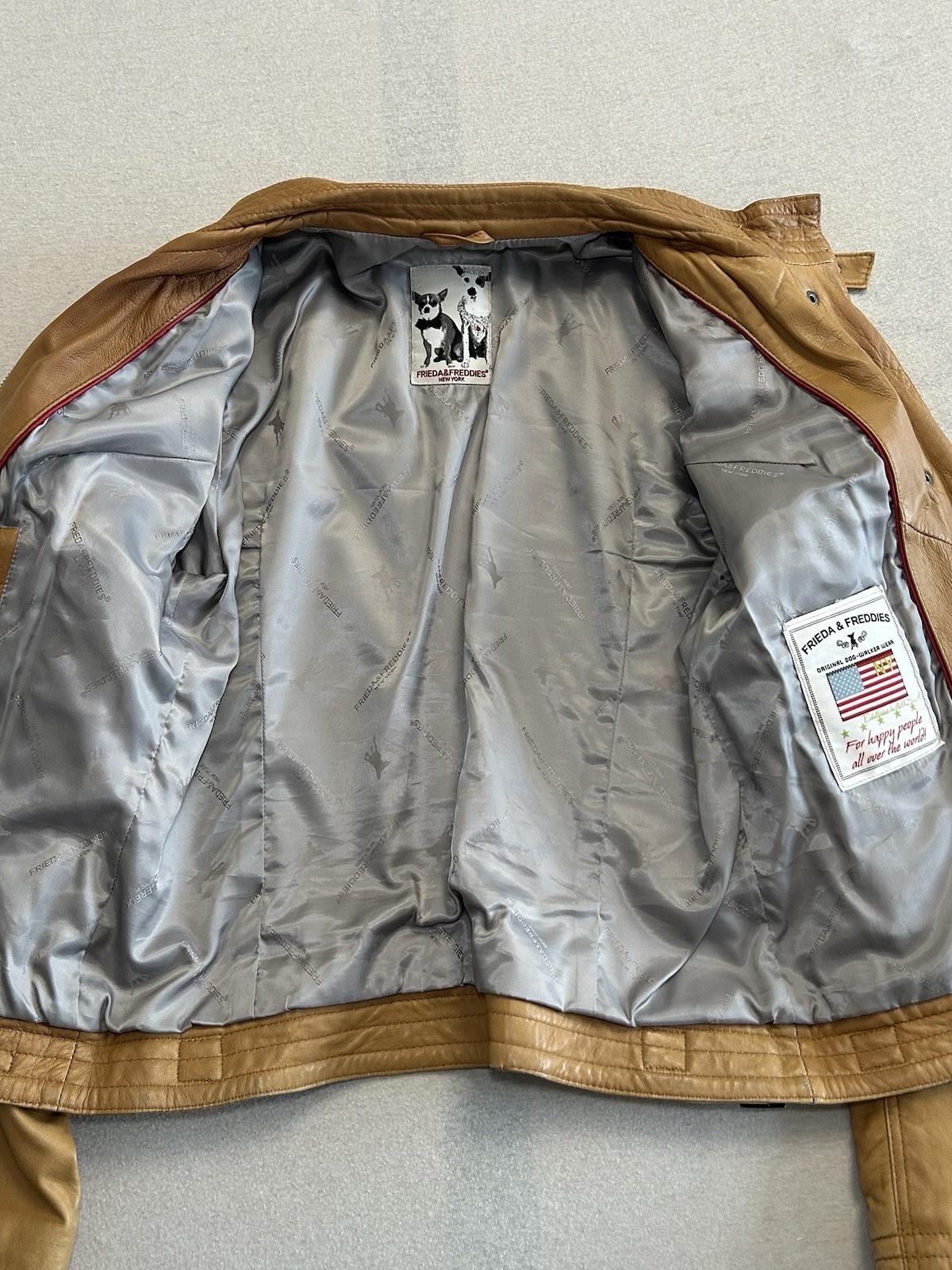 Frieda & Freddies New York Damen Lederjacke | Größe S | Braun | Echtleder