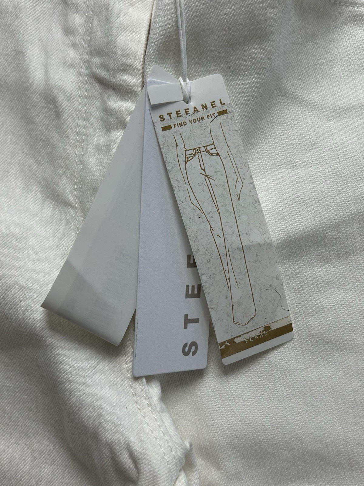 Stefanel Schlaghose Damen | NEU mit Etikett | Größe XS, ITA 25 | Weiß