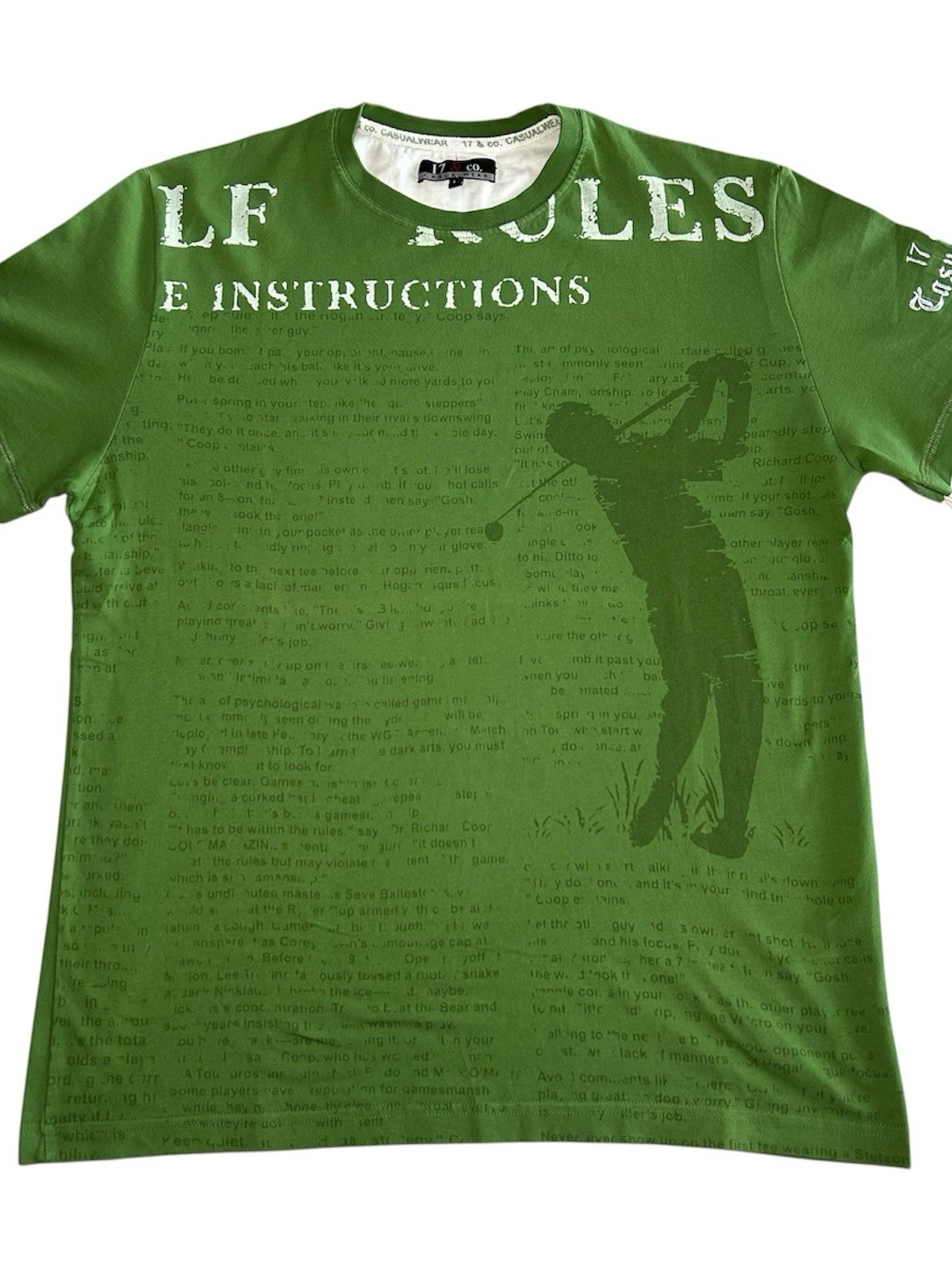 17&Co. T-Shirt Herren | Größe L | Grün | Sehr guter Zustand | Golf, Fussl Mode