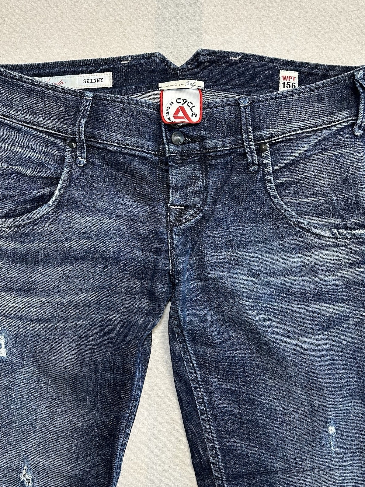 Cycle Damenjeans Skinny | Größe W32 L32 - DE40 | Made in Italy | Blau