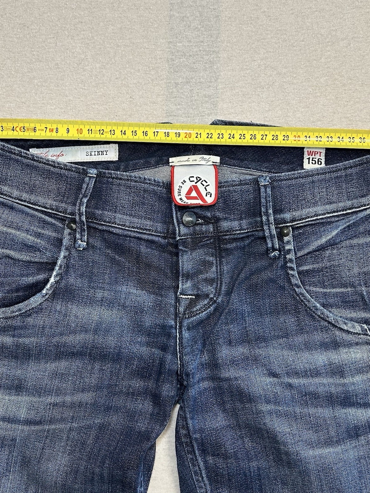 Cycle Damenjeans Skinny | Größe W32 L32 - DE40 | Made in Italy | Blau