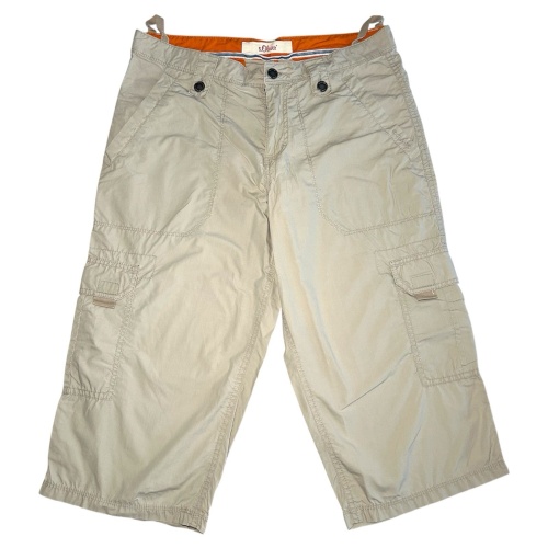 S. Oliver Work Shorts Herren | Größe S | Beige | 100% Baumwolle | Cargoshorts