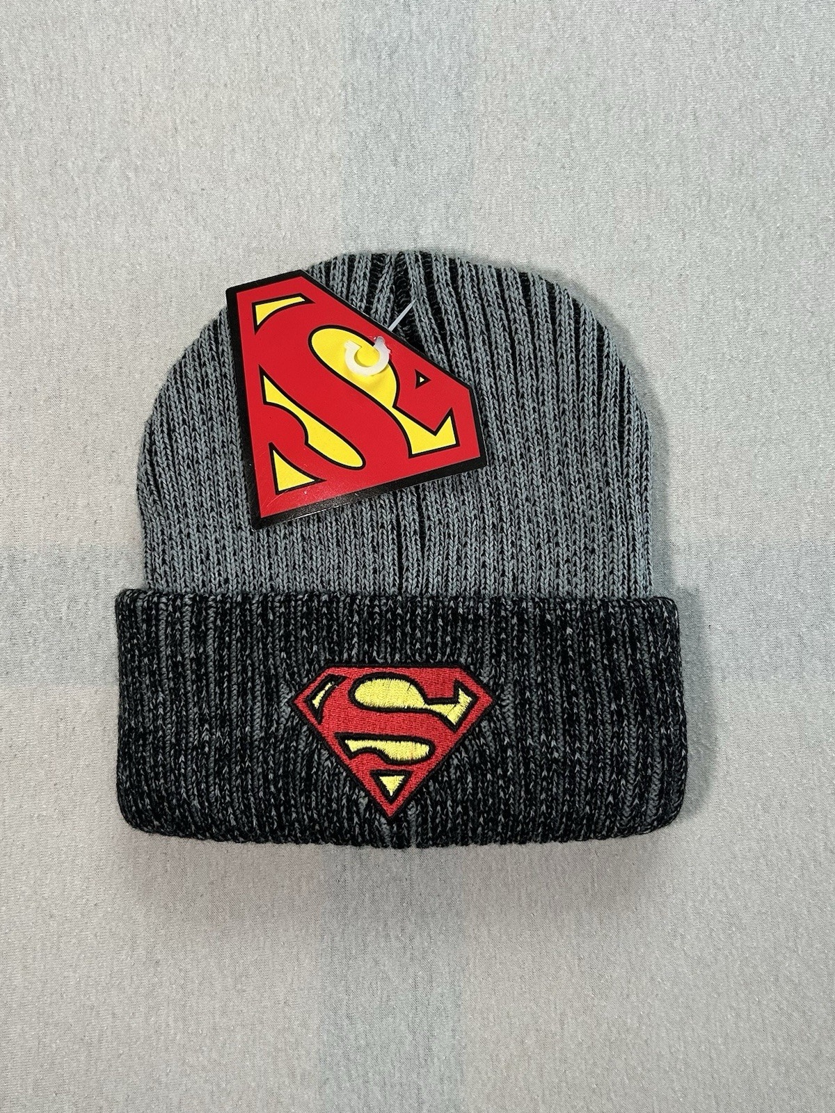 Vintage Superman Mütze DC Comics 1998 Neu mit Etikett Grau