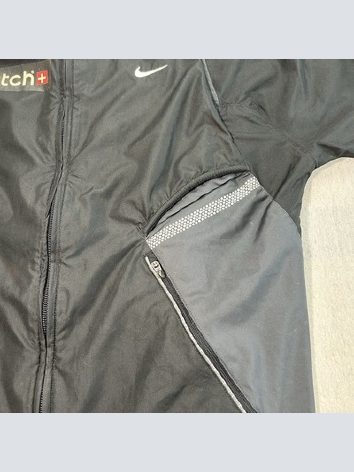 Vintage Nike x Swatch Windbreaker Trainingsjacke Clima-Fit Größe S Schwarz