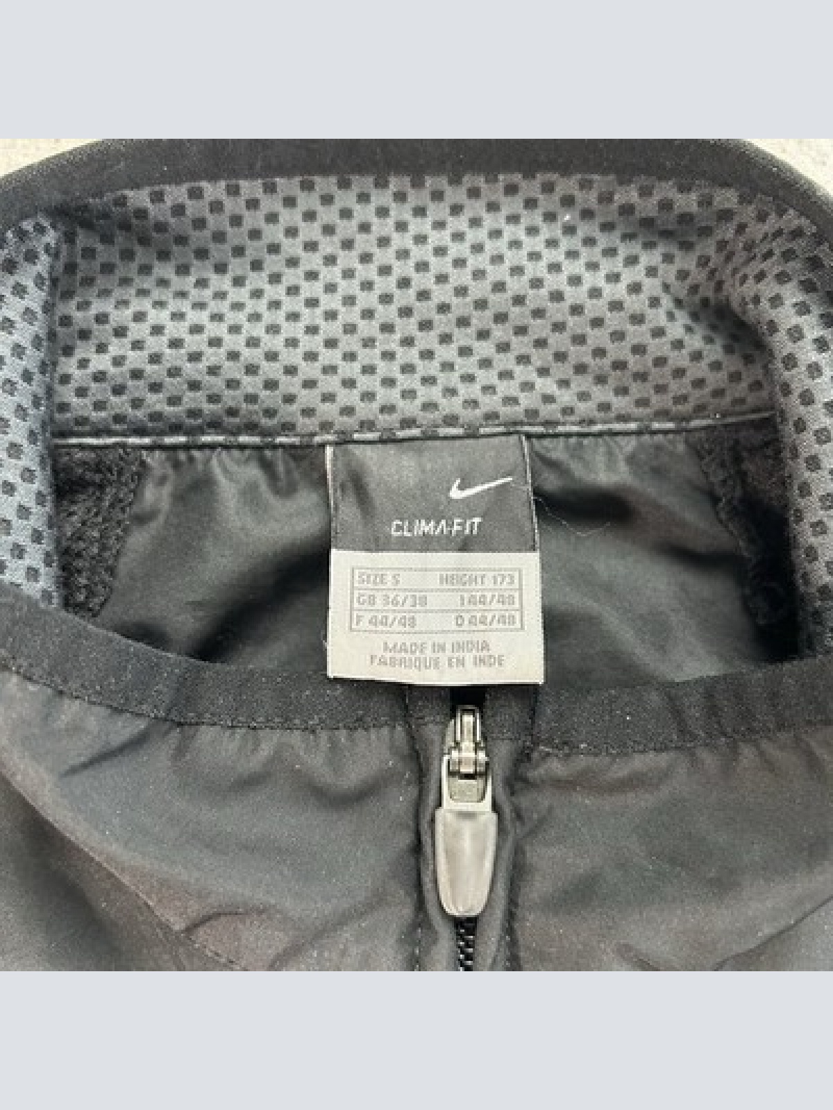 Vintage Nike x Swatch Windbreaker Trainingsjacke Clima-Fit Größe S Schwarz