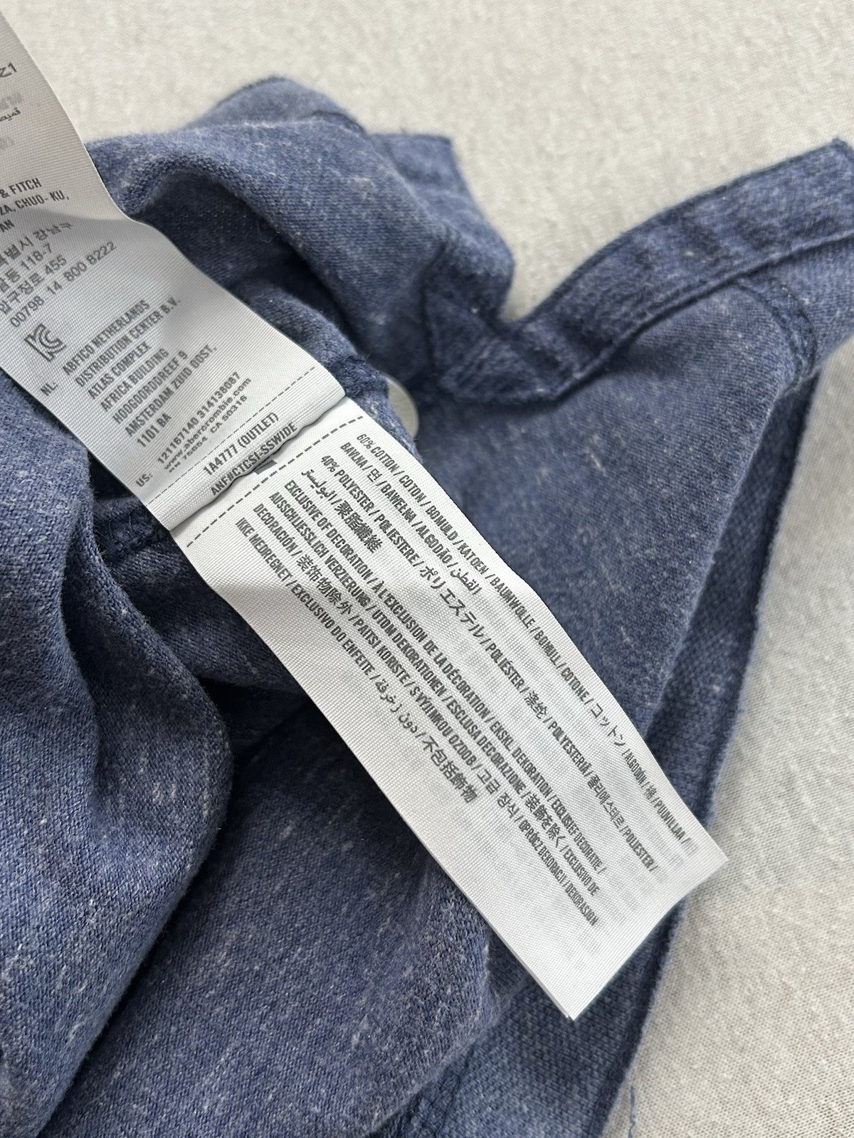 Abercrombie & Fitch New York Muscle Poloshirt Größe M Blau