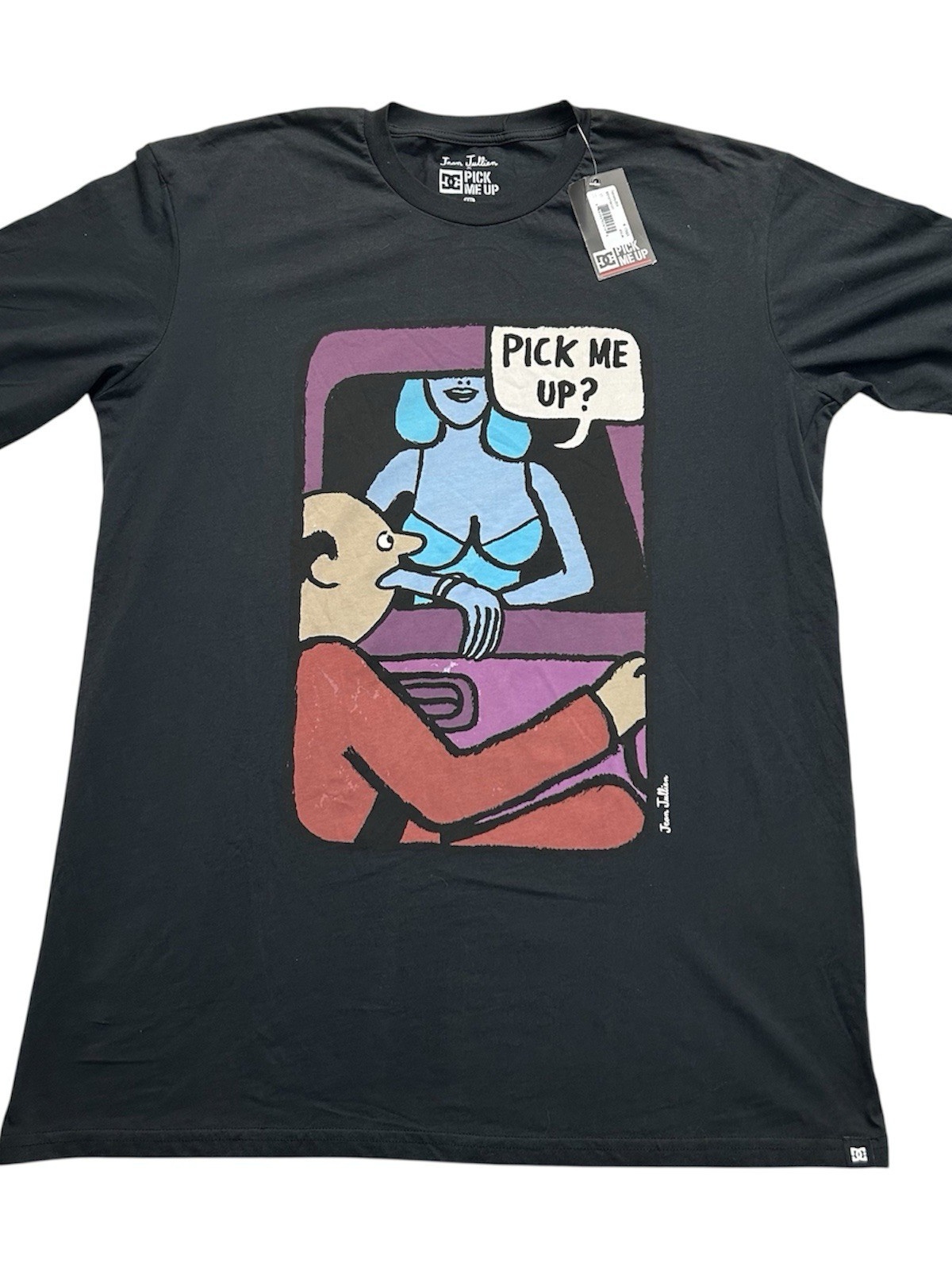 DC Shoes x Jean Jullien - Pick me up? T-Shirt | Größe XXL | NEU | Schwarz