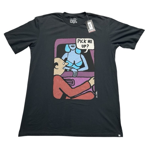 DC Shoes x Jean Jullien - Pick me up? T-Shirt | Größe XXL | NEU | Schwarz